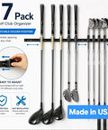 Golf Club Wall Mount Rack For Garage And Golf Room, Organizes 17 Clubs On 36 Inch Aluminum Display, Soft Contact Holders