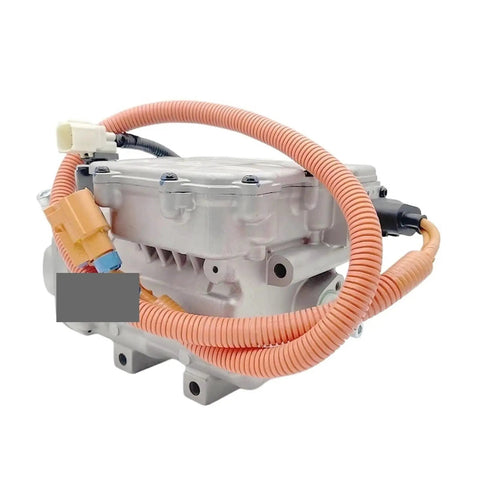 Heavy Duty Byd Qin Ev Air Compressor Bc28a 409V Straight Oem Swap Electric Refrigeration Pump with cooling hose.