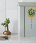 Sweet Vintage Flower Wall Hooks That Are Dang Handy For Hanging Coats Keys And Kitchen Towels Without Taking Up Valuable Space Plus The Rustic Design Looks Totally Legit In Any Room mounted on a wall with a flower design.
