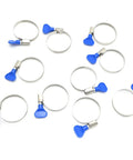 Stainless Steel Hose Clamps Set For Auto And Plumbing, Thumb Screw Key Type Adjustable Clamp, 9 mm Band Width, 10 Pack