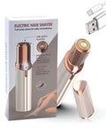 Go-To Facial Hair Remover For Women With Built-In Light And Stainless Steel Blade, Champagne Color Electric Razor packaging