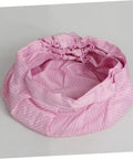 Eight Pack Hot Pink Anti Static Mesh Work Caps With Hella Breathable Mesh Panels Tough Reusable Polyester Build showing inside view.