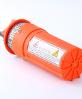 12V DC Submersible Deep Well Water Pump Powered by Solar Battery Power for Off Grid Remote Water Needs, orange casing