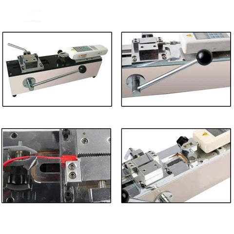 Beefy Horizontal Push-Pull Test Bench With Digital Display Force Gauge Kit, 1000N Load Capacity, 150mm Travel, HP-500 Pressure Gauge, Pro Grade Precision Testing For Material, Electronics, And Hardware Lab Use, metal bench with clamp