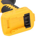 Heavy Duty Brushless Cordless Metal Shear Cutter With 360 Degree Head And 20V Li Ion Battery battery compartment showing design.
