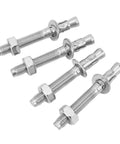 Beefed Up Heavy Duty Climbing Hangers Set Of 4 Stainless Steel Anchors With Expansion Design for high load carrying in rock and concrete