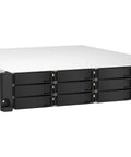 Top Shelf Eighteen Bay Rack Mount Nas Server With Intel Xeon E2336 Six Core Processor And Thirty Two Gb Ecc Ram from the front side, showcasing disk bays.