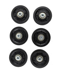 Six Pack Nylon Pulley Wheels With Bearings For Home Gym Cable Machines Quiet Replacement Rollers For Fitness Gear And Garage Doors Smooth Low Noise Cable Movement Durable Set Of 6, black nylon wheels