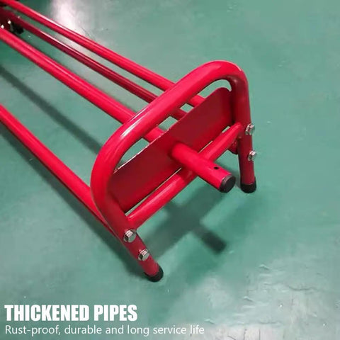 Rolling Masking Film Machine With Mobile Stand detail showing thickened steel pipes for durability in auto body repair