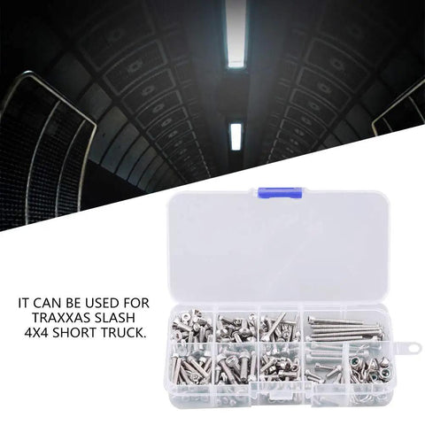 RC Car Screw Kit For Slash 4x4 Short Course Truck Stainless Steel Screws In Assorted Lengths in organizer box