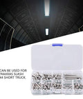 Stainless Steel RC Car Screws Kit For Slash 4x4 With 240 Pcs in open storage box with fasteners visible