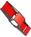 Side view of red Aluminum Chassis Frame Kit With Rocks Cage Body Shell Made For Axial SCX24 90081 AXI00001 AXI00002 RC Crawler.