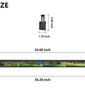 4 Panel Dope Wide Angle Rear View Mirror For Golf Carts Universal Fit For Yamaha Club Car EZGO shown with dimensions