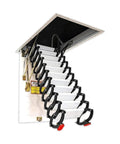 Heavy Duty Electric Attic Ladder Hella Sturdy Telescopic Pull Down Ceiling Loft Stair Remote Control with black handles
