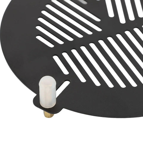 Close-up of Pro Grade Aluminum Telescope Focusing Mask for 84 to 115mm Telescopes Dobsonians Cas and SCTs showing mounting post detail.