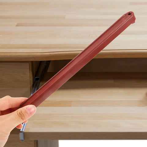 Bottom Mount Drawer Slides 235mm Pack Of 2 For Cabinets Dressers Wardrobes Soft Close Track with feet shown in hand for size reference