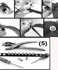Badass Black Tree Spike Screw Back Studs Set For Leathercraft And Punk Apparel Diy Heavy Duty Jacket Embellishments 12Mm tools for applying studs.
