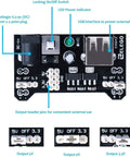 Power module in Dope Electronic Fun Kit Bundle With Breadboard, Jumper Wires, Resistors, Capacitors, LEDs, Potentiometer, 200+ parts for Arduino