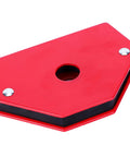 Heavy Duty Magnetic Welding Magnet Right Angle Holder With 25 Lbs Strong Holding Power for metal positioning, red metal design.