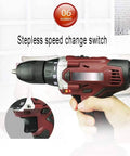 Heavy Hitter Cordless Lithium Electric Hammer Drill With Adjustable Speed And Forward Reverse Rotation Smooth Grip Impact Driver, showing speed change switch.