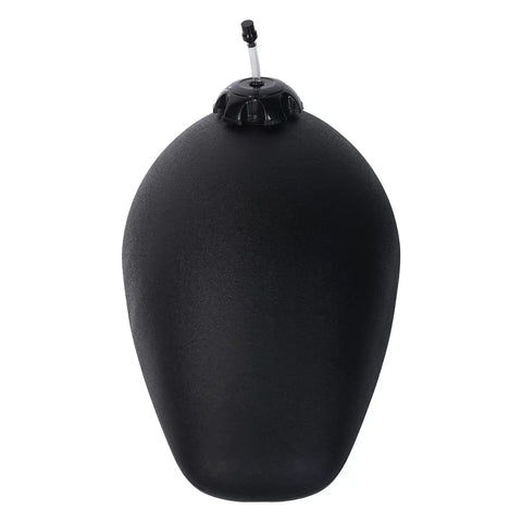 Top view of durable fuel tank replacement for Baja Tiralmaster Massimo MB200 and mini bike lineup, black HDPE with vented cap.
