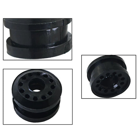 Black rubber bushings for Dodge Ram Transfer Case Linkage Replacement Kit with gear shift bushing washer set.