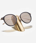 Solid Brass Eyewear Stand With Heavyweight Build Dope Minimalist Look Elevating Your Glasses On A Sturdy Metal Pedestal Fits All Frame Styles