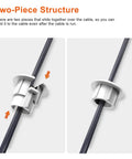 Starlink Cable Grommet and Wall Pass Through Kit for 1 Inch Holes, Easy Cable Routing for Dishy Router, Ethernet Adapter and Power Cables, Keeps Wires Hidden and Protected, White, 1 Pack two-piece white cable pass-through for 1-inch wall holes