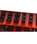 58 Pack Pro Series 7/16 Inch T Slot Hold Down Clamp Kit for Bridgeport Mill, red organizer with black nuts and clamps