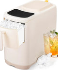 No Fuss Countertop Ice Maker Pumping Out 18 Lbs Of Crisp Bullet Ice Every 6 Minutes With A Slick Slim Footprint, ice dispenser detail.