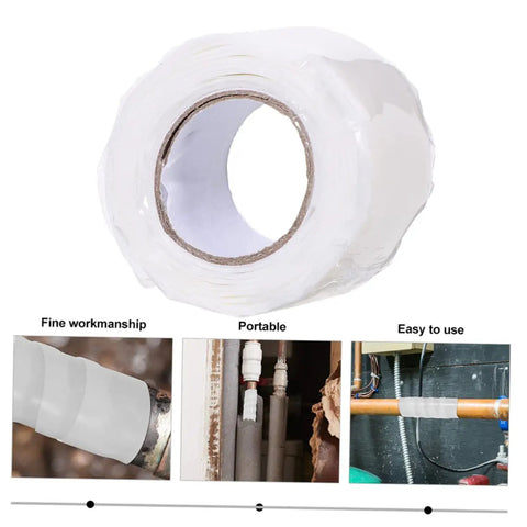 Roll of Peel And Stick Leak Repair Tape For Plumbers Rubberized Seam Tape For Outdoor Ducts And Water Leaks Three Meter Length