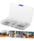 150 Piece Stainless Steel C Clip Snap Ring Set For Shafts And Axles Wear Resistant Rustproof Replacement Rings in storage case