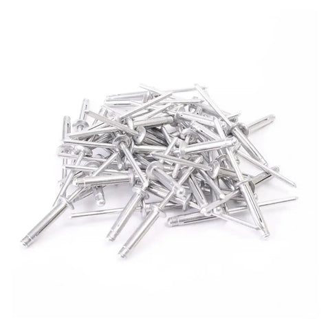 Dope All Aluminum Round Head Blind Rivet Set Kit Tri Fold Assortment For Wood Plastic Automotive Repairs 500 Pcs M3.2 Rivets 14mm 21mm Lengths Ideal DIY Fasteners silver rivets