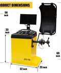 Premium Automatic Wheel Balancer With 24 Inch Color LCD Display, Auto A D Measurement, Laser Guide And Electronic Brake