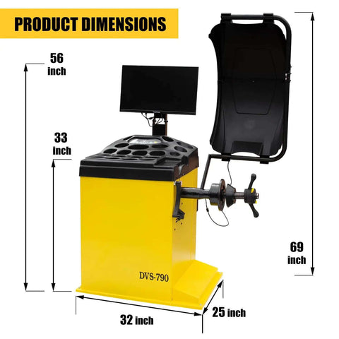 Premium Automatic Wheel Balancer With 24 Inch Color LCD Display, Auto A D Measurement, Laser Guide And Electronic Brake