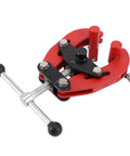 Get Tough With This Sturdy Pipe Alignment Clamp For 1-2.5 Inch Pipes! Heavy duty red and black pipe clamp for welding tasks.