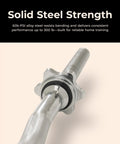 Close-up of the star-lock collar on a 47 Inch EZ Curl Bar With Star-Lock Collars, 11 Lb Bar, chrome finish