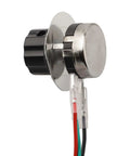 Side view of Beefed Up Throttle Potentiometer Rotary Knob For Electric Cart, ABS metal construction with wires visible
