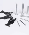 EZARC carbide oscillating saw blades, 3-pack, black quick-release multitool blades for hard materials (nails, bolts, screws)