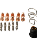 Pro Grade Plasma Cutter Consumables Kit 24-Piece For 95136 97994 91814 PK48 Razorweld CUT 45 S45 Torch parts display