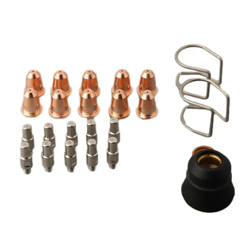 Pro Grade Plasma Cutter Consumables Kit 24-Piece For 95136 97994 91814 PK48 Razorweld CUT 45 S45 Torch parts display