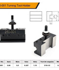 250-001 tool holder from Six Piece Quick Change Tool Post Set For Lathe With 250-000 Wedge Type Post and others, fits 6 to 8 inch swing