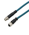 M12 8 Pin X Coded Ethernet Extension Cable Adapter For Vision Sensors And Barcode Readers Male To 8 Pole Female 2M Length