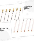 Six Piece White Sketch Pencils Set For Charcoal Drawing Artists And Newbies Soft Medium Hard Graphite For Shading Blending And Texturing Art Supplies Essentials; pencils displayed vertically.