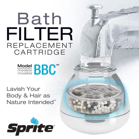 Chlorgon Bath Filter Replacement Cartridge For Sprite Pure Bath Filtration Systems BBC Model Keeps Your Bath Water Fresh And Clean Reduces Chlorine And Scale Lasts Up To Thirty Baths Easy To Install And Replace