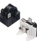 Refrigerator PTC Starter Relay with 3 Pin 4.7 Ohm Overload Protector, 1/2 HP, plug and play hookup, black and white components