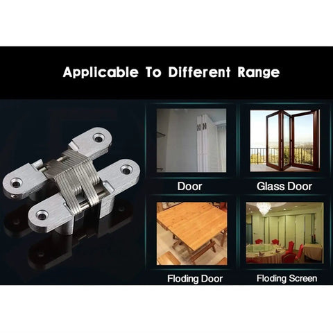 Tough As Nails 304 Stainless Steel Concealed Cabinet Hinges for varying door types including glass and folding doors.
