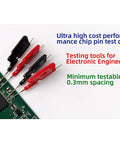 Ultra Small IC Clip Test Probe For SOIC TSSOP TSOP SSOP MSOP PLCC QFP TQFP LQFP And SMD Chips connected to a circuit board