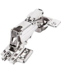 1Pc Folded Cabinet Door Hinge With Screw, Nickel Plated 1.2mm Thick Cold Rolled Steel, Fits 16-40mm Doors, 135-170 Degree Opening