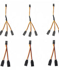 Servo Y Harness Splitter Cable 3 Pin Male To Female Extension Lead Compatible With JR Futaba Servo Extensions for RC vehicles